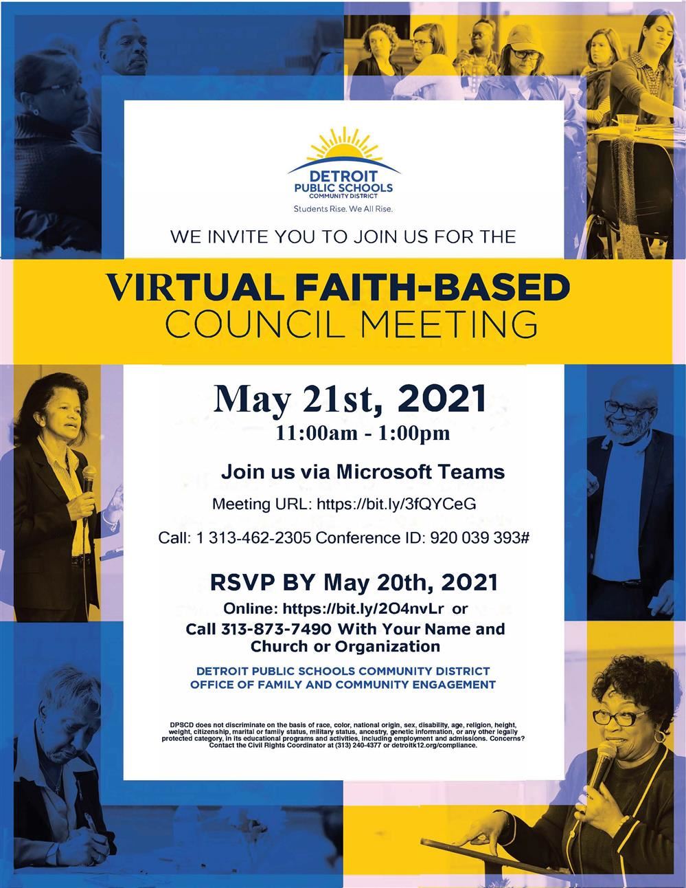 Invitation to Faith-Based Council Meeting Placemarker Invitation to Faith-Based Council Meeting Placemarker